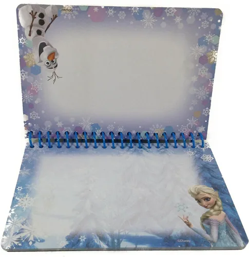 Vista 3 de Disney Queen Elsa en espiral azul libro de autógrafos