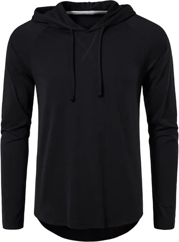 Vista 2 de MUSE FATH Sudaderas con capucha ligeras de manga larga para hombre