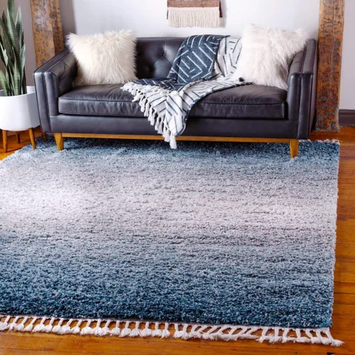 Vista 9 de Unique Loom Hygge Shag Collection - Alfombra rectangular de 2 pies 2 pulgadas x 3 pies 1 pulgada, color blanco y negro