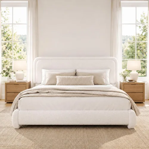 Vista 9 de Kelway Base de cama Queen Cloud, plataforma tapizada Queen con cabecero