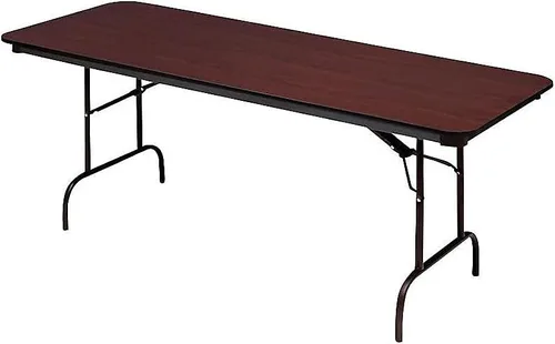 Vista 6 de Iceberg 55214 Mesa plegable laminada de madera premium, rectangular, 60 pulgadas de ancho x 30 pulgadas de profundidad x 29 pulgadas de alto, caoba