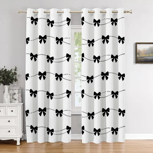 Vista 90 de Cortinas opacas de poliéster multicapa marrón con diseño de bosque natural, 2 unidades, 26 x 24 pulgadas