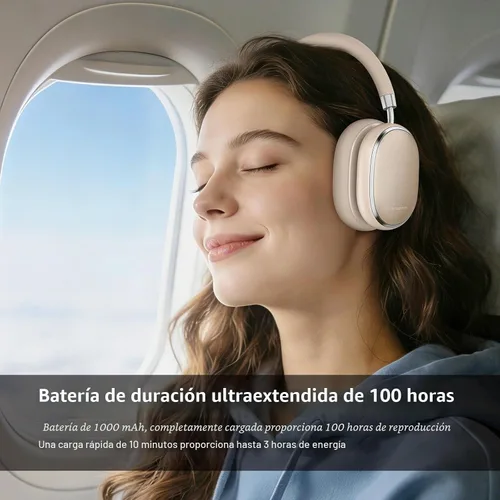 Vista 5 de Srhythm NiceComfort 95 Auriculares inalámbricos con cancelación de ruido adaptativos Bluetooth con audio espacial, transparencia, ENC, sonido HD