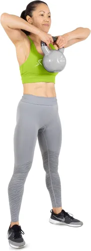 Vista 3 de ProsourceFit Pesas rusas de hierro fundido recubiertas de vinilo para entrenamientos de fitness de cuerpo completo