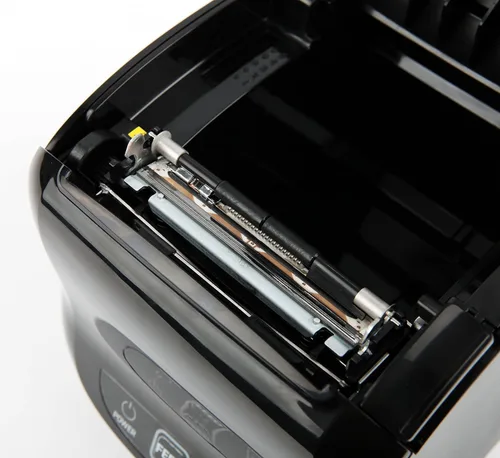 Vista 7 de SAM4s GIANT-100 Impresora térmica compacta de 3 pulgadas USB Serial Ethernet, cubierta contra salpicaduras incluida, color negro