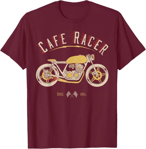 Vista 14 de Camiseta Cafe Racer - Old School - Camiseta de motocicleta vintage Negro