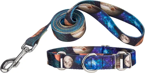 Vista 8 de Country Brook Petz - Collar y correa azul Super Dog Martingale - Colección Geek Chic con diseños para cualquier mega fan (1/2 pulgada, 2XS)