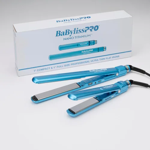 Vista 11 de BabylissPRO Nano Titanium Ultra-Thin Hair Straightener, Professional Flat Iron, 5-Inch Extended Plates for Faster Straightening, for All Hair Types