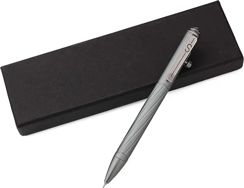 Vista 6 de SMOOTHERPRO Bolígrafo de acción de perno de aluminio premium compatible con Negro