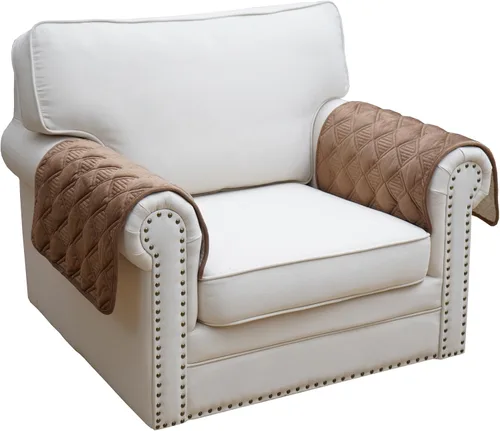 Vista 9 de Eismodra Fundas para brazos de silla, funda de sofá para sofá reclinable, sillón reclinable, gatos y perros, funda antideslizante para reposabrazos