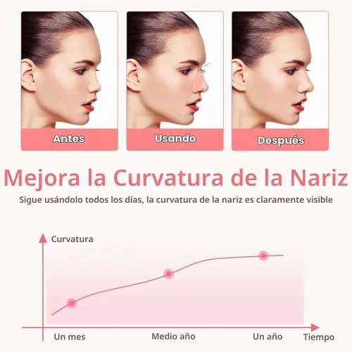 Vista 2 de FERNIDA Moldeador de nariz para mujer, clip más delgado de nariz de silicona suave, sin dolor, para levantar la nariz