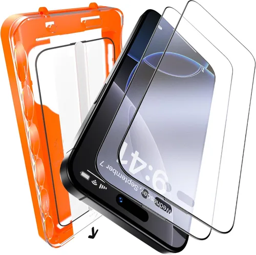 Vista 18 de UniqueMe Protector de pantalla de privacidad de 360° para iPhone 17 Pro 360°-negro