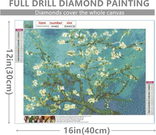 Vista 7 de YAYOU 2 kits de pintura de diamantes 5D, pintura de paisaje de fama mundial, pintura de diamantes por números, para decoración de pared, 12 x 16
