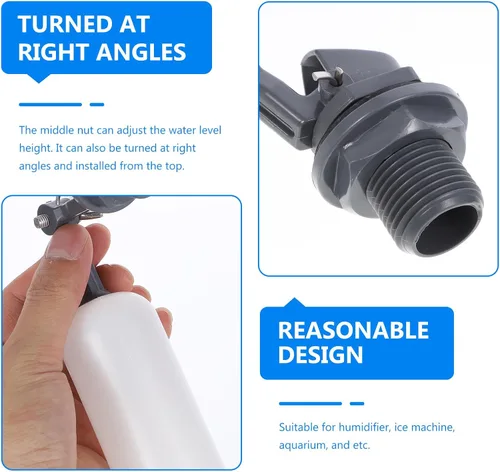 Vista 7 de Conector de la mini válvula de flotador 1/2 pulgada (Dn15) 7,08 x Blanco