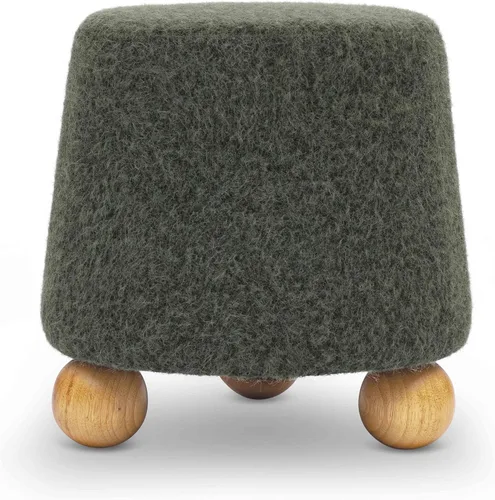 Vista 10 de Tov Furniture Taburete tapizado Jaine (marrón chocolate)
