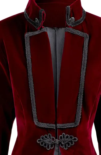 Vista 5 de Chaqueta gótica steampunk para mujer, estilo victoriano, medieval, vintage