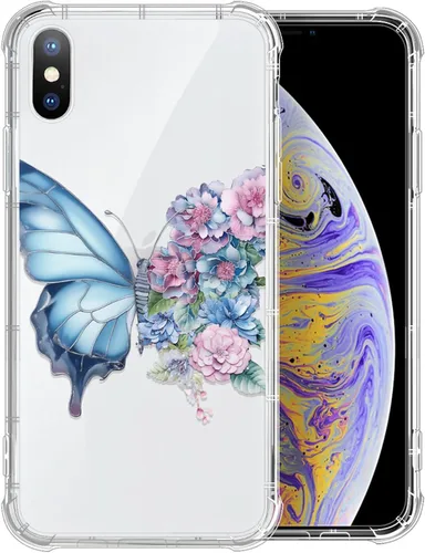 Vista 19 de Funda compatible con iPhone X/Xs, TPU suave, transparente, a prueba de golpes, funda protectora transparente para iPhone X/XS, alpaca