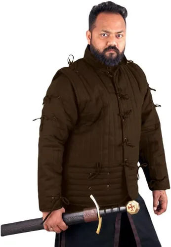 Vista 2 de Gambeson Abrigo acolchado grueso Aketon Chaqueta Armor, vestido de tela de algodón SCA