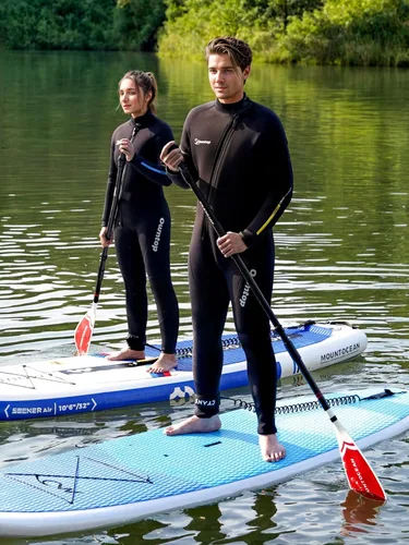 Vista 6 de Owntop 5mm Wetsuit for Men Women, High Stretch Warmth Neoprene Suit Negro clásico
