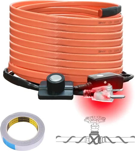 Vista 18 de Cupohus - Cinta térmica de 3 pies para tuberías de agua con termostato