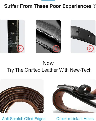 Vista 4 de CHAOREN Mens Belts Leather 1 18" for Gift Men - Perfect Companion to Mens Dress Shoes