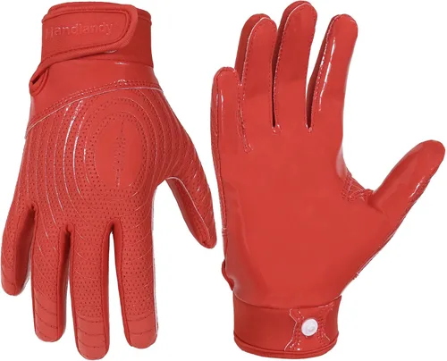 Vista 17 de HANDLANDY Guantes de fútbol para jóvenes, guantes receptores adhesivos para niños, guante de fútbol de súper agarre, mejor regalo para niños y niñas