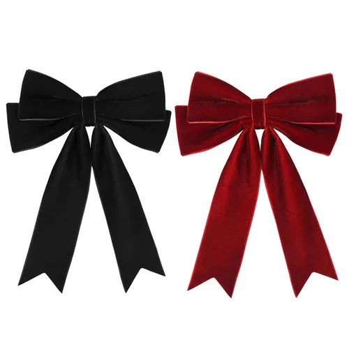 Vista 12 de 2 piezas de broches de cinta de terciopelo con lazos de pelo marrones, broches grandes de cocodrilo de otoño, accesorios para el cabello