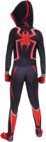 Vista 2 de NAWAKOL Disfraz de superhéroe para niños, disfraz de Halloween, unisex, de elastano