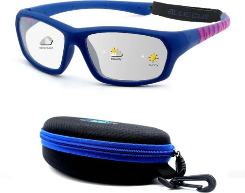 Vista 7 de BLUE CUT Sports Protection Goggles, Photochromic Lenses Safety Glasses for Basketball, Pickleball and Outdoor Sports