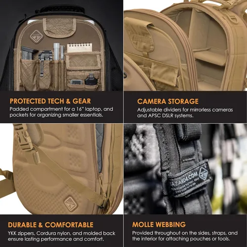 Vista 5 de HAZARD 4 Mochila unisex para adultos Coyote