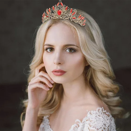 Vista 19 de Coronas para mujer Tiara para niñas Corona de princesa, 1 unidad (paquete de 1), Metal