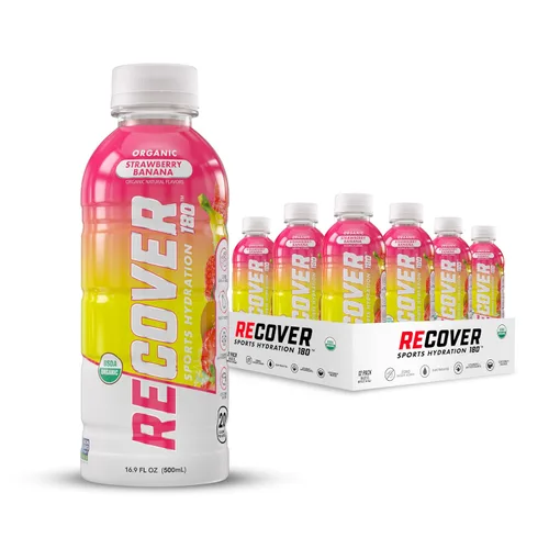 Vista 11 de RECOVER 180 Bebida de hidratación deportiva orgánica, sin azúcar añadido, bebida deportiva de 20 calorías, sabores orgánicos con vitaminas