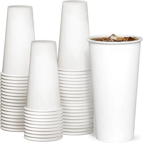 Vista 9 de GUSTO Vasos de papel blanco desechables de 12 oz [100 unidades] Tazas de café caliente
