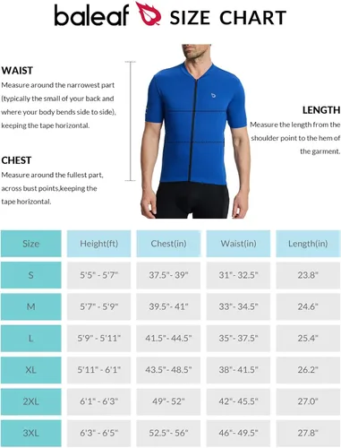Vista 7 de BALEAF Camiseta de ciclismo para hombre, manga corta, camisetas de ciclismo de bicicleta, camiseta con cremallera completa, 3+1 bolsillos, UPF50+