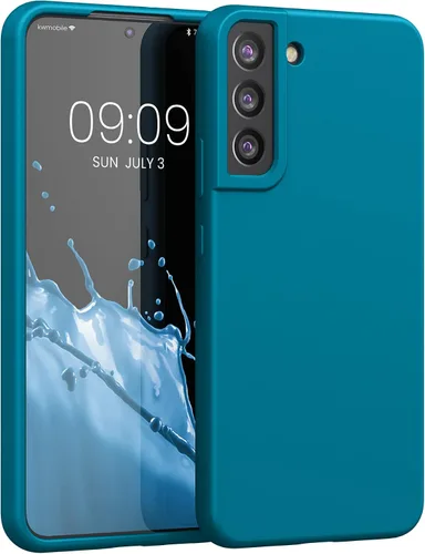 Vista 85 de kwmobile Funda compatible con Samsung Galaxy S9 - Funda de silicona TPU con acabado suave - Blue Reef
