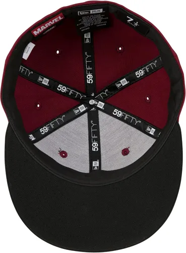 Vista 5 de New Era Daredevil - Sombrero ajustado de ala negra 59Fifty (as1, numérico, numérico_7, 7 ajustado), Rojo