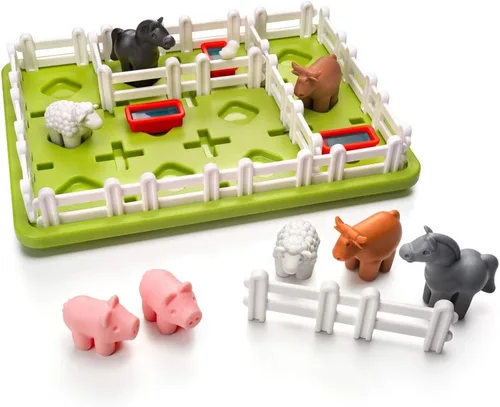 Vista 3 de SmartGames Smart Farmer - Rompecabezas de lógica STEM Barnyard