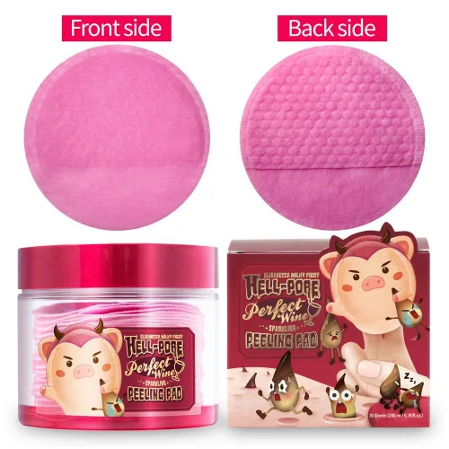 Vista 4 de Elizavecca Exfoliante, limpiador, lechoso cerdito infierno perfecto espumoso almohadilla de pelado espumoso