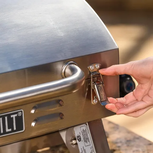 Vista 6 de [Usado] Masterbuilt Parrilla portátil de gas propano con patas plegables, rejilla de calentamiento con revestimiento cromado y 288 pulgadas