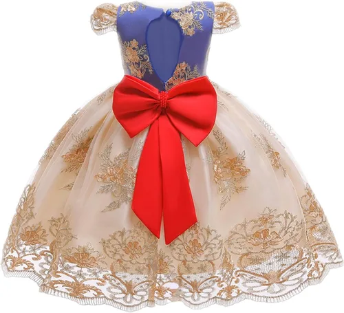 Vista 2 de Vestidos de flores para niñas TTYAOVO. Vestido para bodas de princesa para niñas pequeñas.