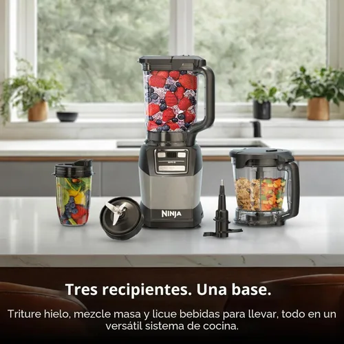 Vista 2 de Ninja Sistema de cocina compacto, Auto-iQ, 1200W, jarra de 72 onzas, gris