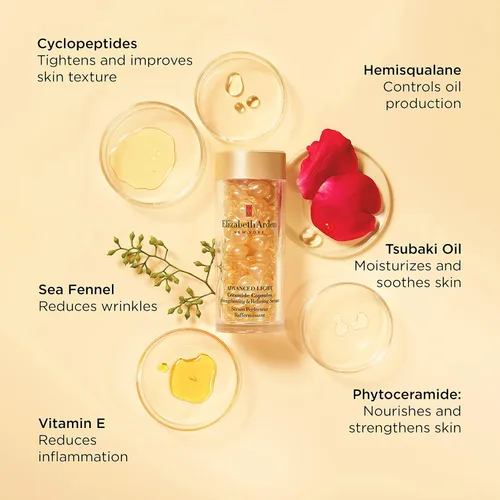 Vista 5 de Elizabeth Arden SUERO FORTALECIMIENTO Y REFINADOR DE CÁPSULAS DE CERAMIDA LUZ AVANZADAS