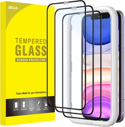 Vista 14 de JETech Protector de pantalla para iPhone SE 3/2, iPhone 8/7, negro, paquete de 3
