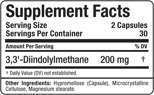 Vista 4 de ALLMAX Cápsulas DIM, 100 mg, 60 unidades, 30 porciones