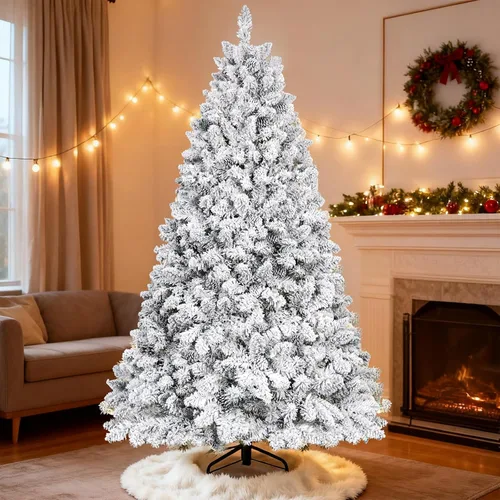 Vista 15 de Árbol de Navidad artificial preiluminado de 5 pies, color verde, para espacios pequeños, hogar, oficina, decoración de vacaciones Lápiz