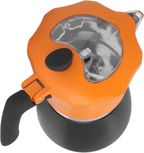 Vista 6 de CHICIRIS Cafetera espresso para estufa, olla de aluminio con parte superior de vidrio, cafetera italiana moca, capacidad de 1 taza, 5.1 fl oz/5 oz