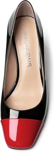 Vista 3 de WAYDERNS Zapatos de tacón alto con puntera cuadrada para mujer, de 3 pulgadas