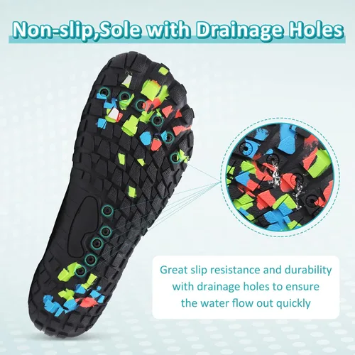 Vista 5 de ziitop Zapatos de agua para hombres y mujeres, para playa, descalzos, natación, escalada, piscina, calcetines, antideslizantes, transpirables