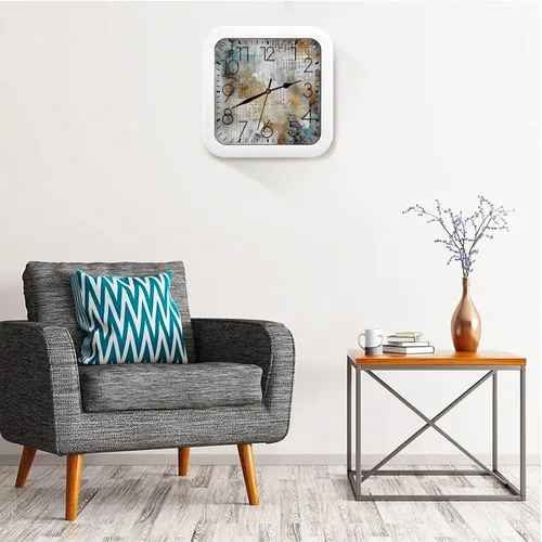 Vista 41 de 10" Square Modern Wall Clock,Different Heart Patterns Print Kitchen Clocks Wall Battery Operated,Silent Non Ticking Unique Funny Cute Wall Clock for