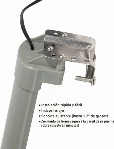 Vista 3 de alarma para alberca sobre la tierra, pequeña, gris